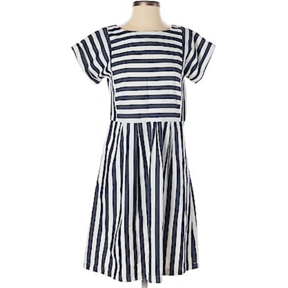 Striped Short Sleeved Dress